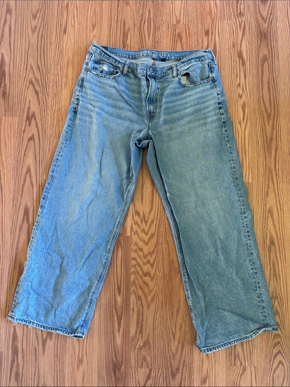 American Eagle Outfitters Light Blue Wide Leg Jeans
